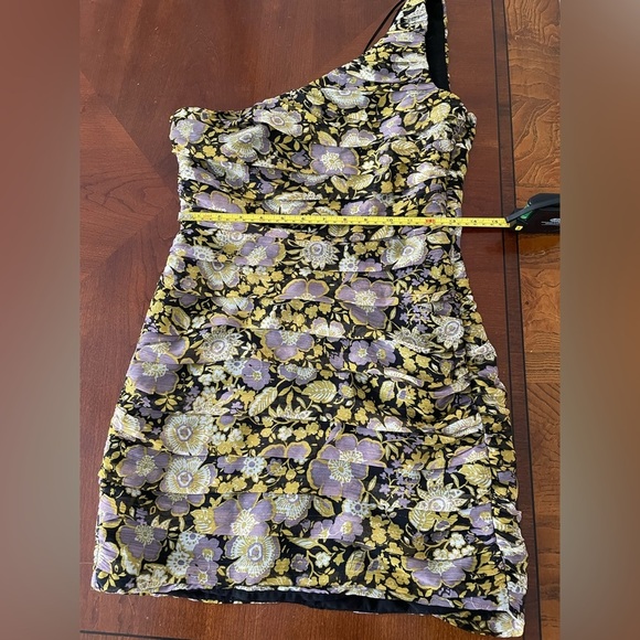 Zara Floral One Shoulder Dress Size S - Picture 11 of 15
